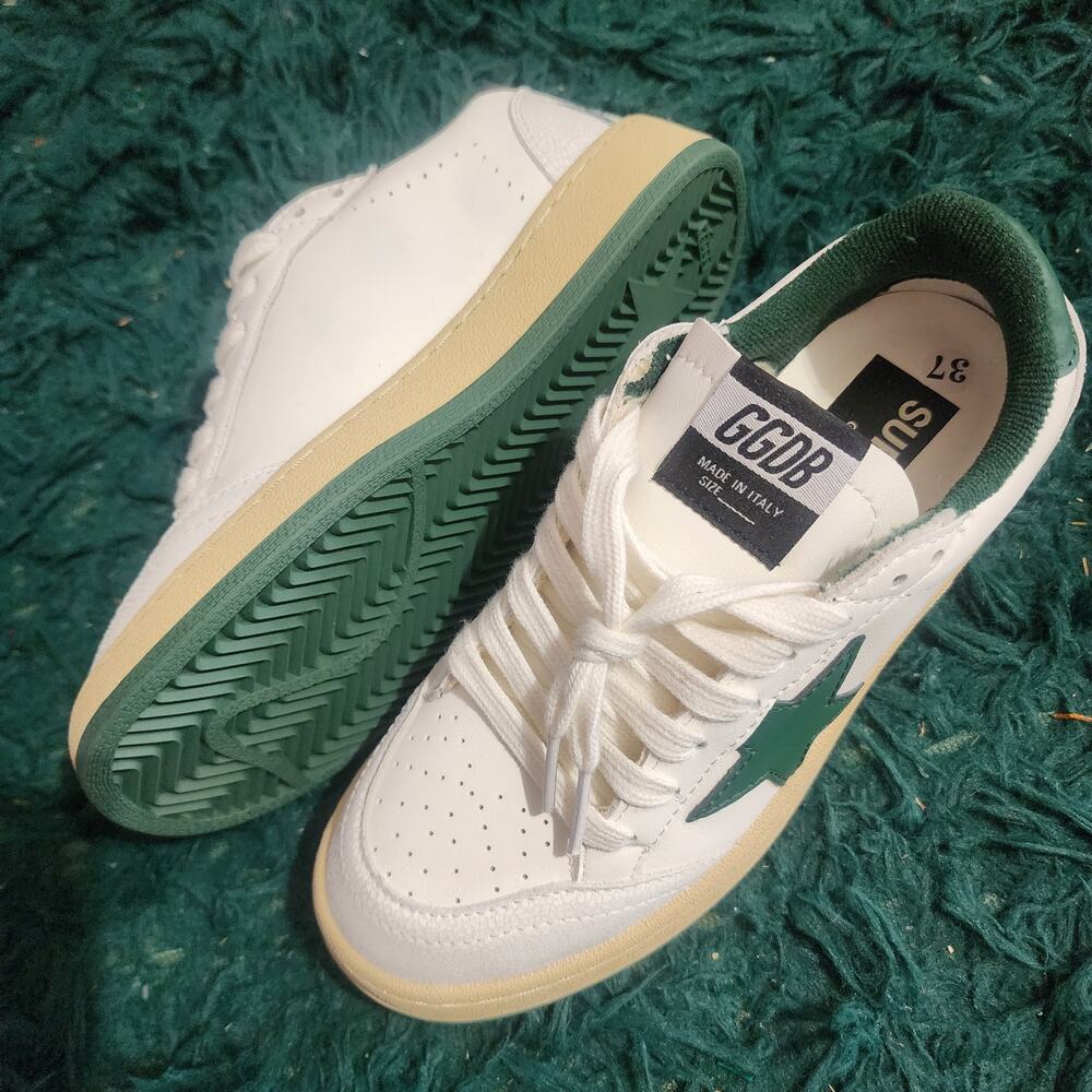Golden Goose Inspired Green Star Super-Star Sneakers EU 37 Women’s 6.5